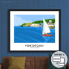 PORTAFERRY (white sails) travel poster