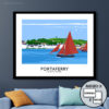 PORTAFERRY (red sails) travel poster