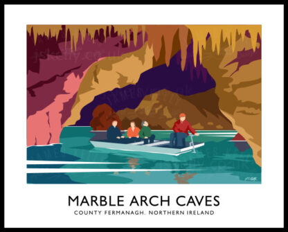 Art print of Marble Arch Caves, County Fermanagh.