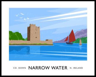 Art print of Narrow Water Castle near Newry, County Down.