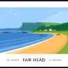 FAIR HEAD BALLYCASTLE travel poster