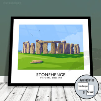 STONEHENGE travel poster