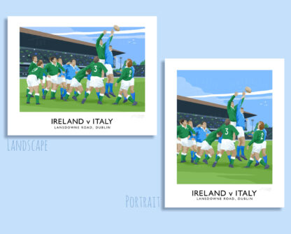 RUGBY - Ireland v Italy travel poster