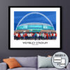Wembley Stadium travel poster