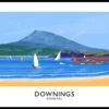 DOWNINGS beach travel poster