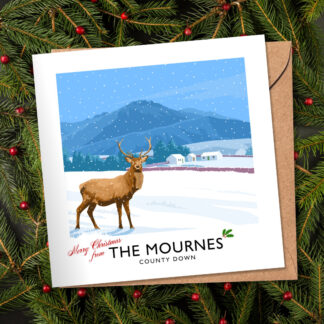Mournes Stag Christmas card