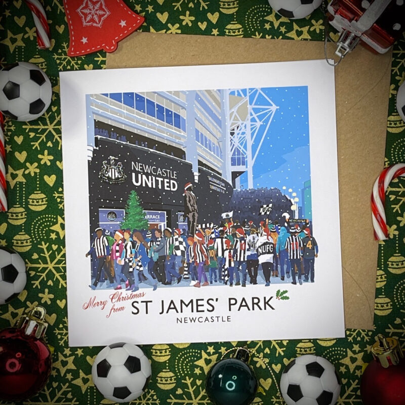 Newcastle United Christmas card