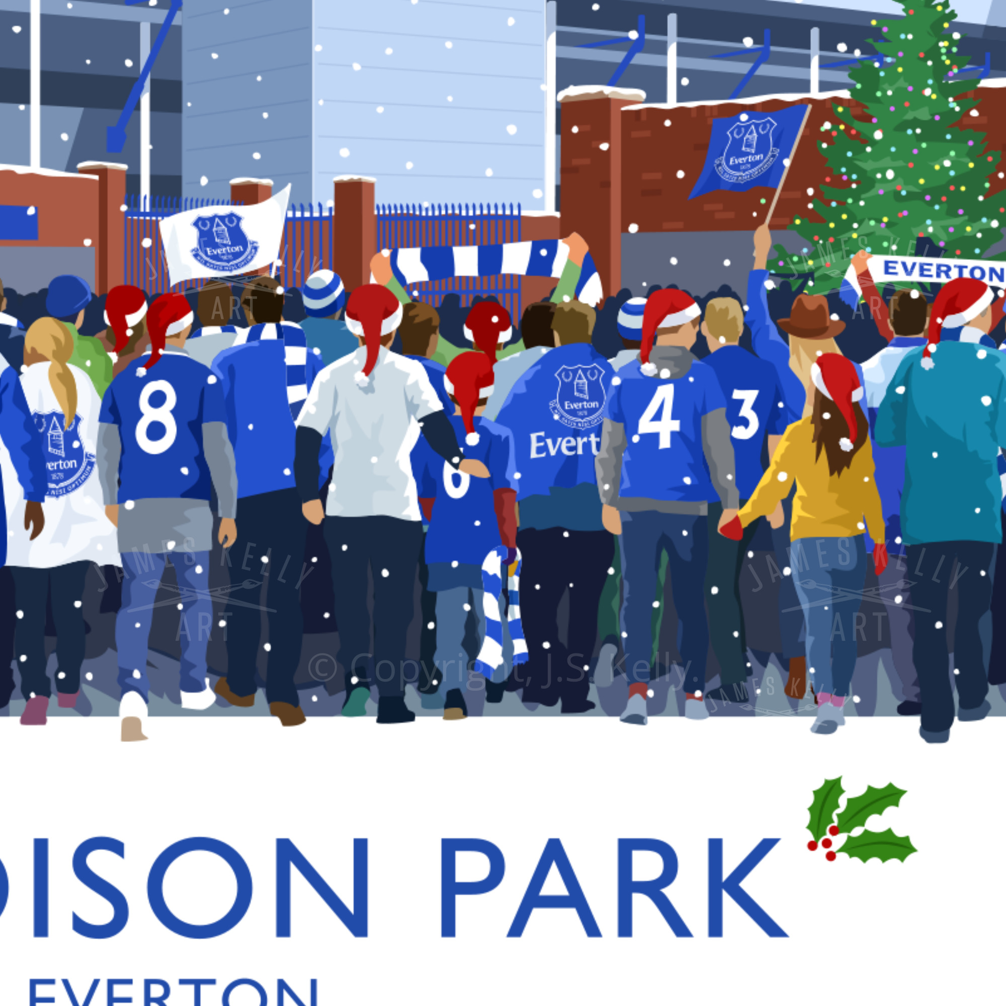 Everton Christmas Card detail