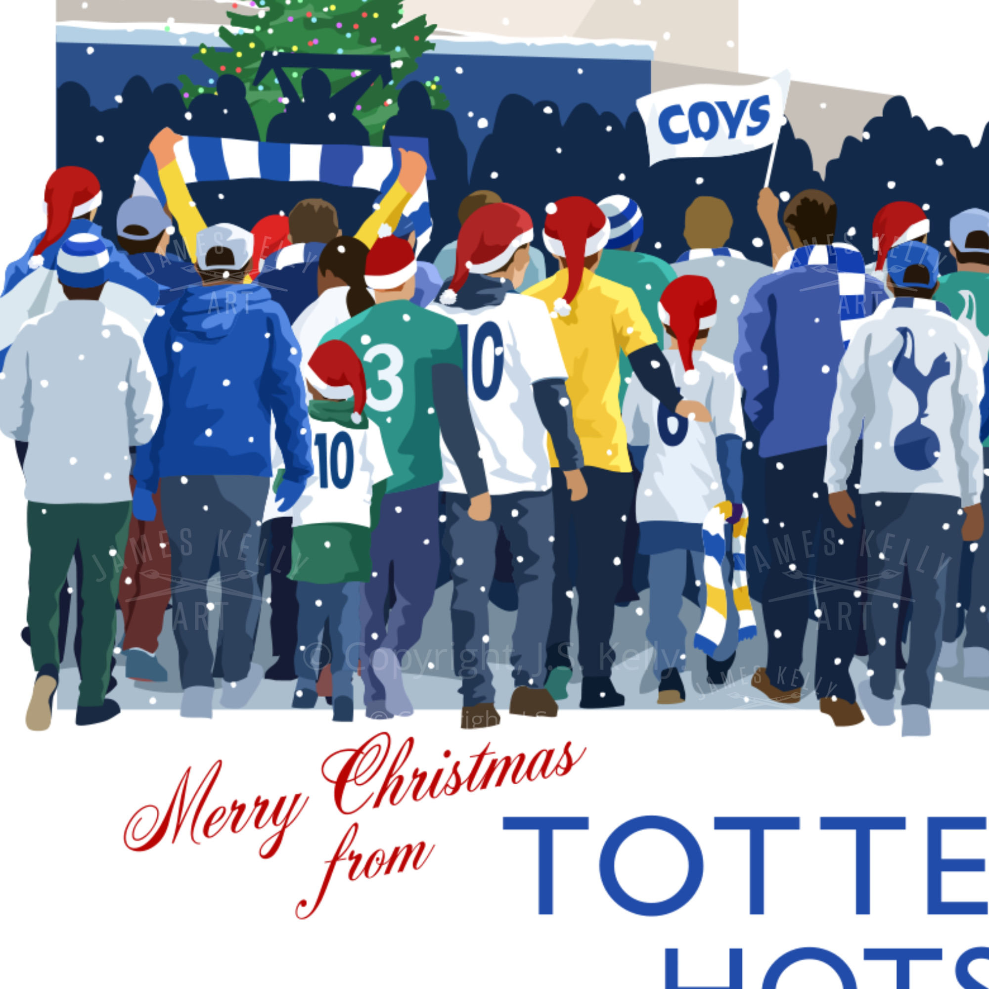 Tottenham Hotspur Christmas Card detail