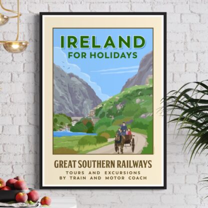 Vintage style travel poster inviting you to "Come to Ireland"
