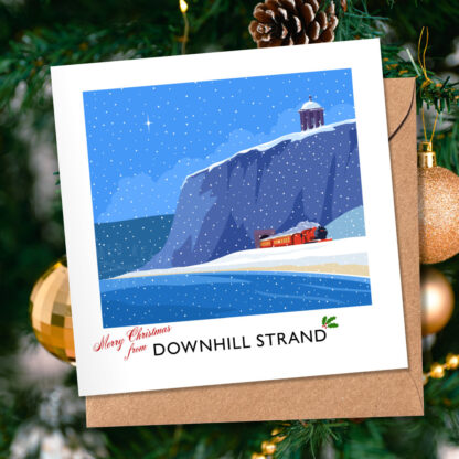 Downhill Strand & Mussenden Temple Christmas Card