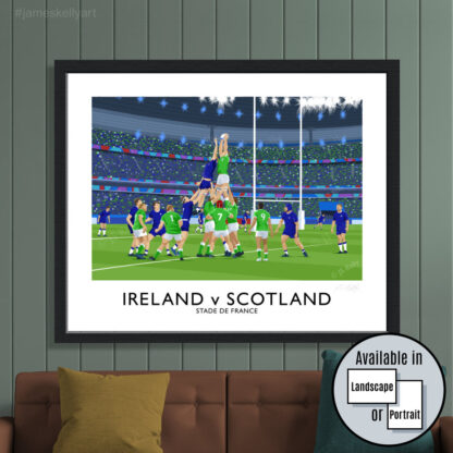2023 Rugby World Cup match between Ireland and Scotland ay the Stade de France