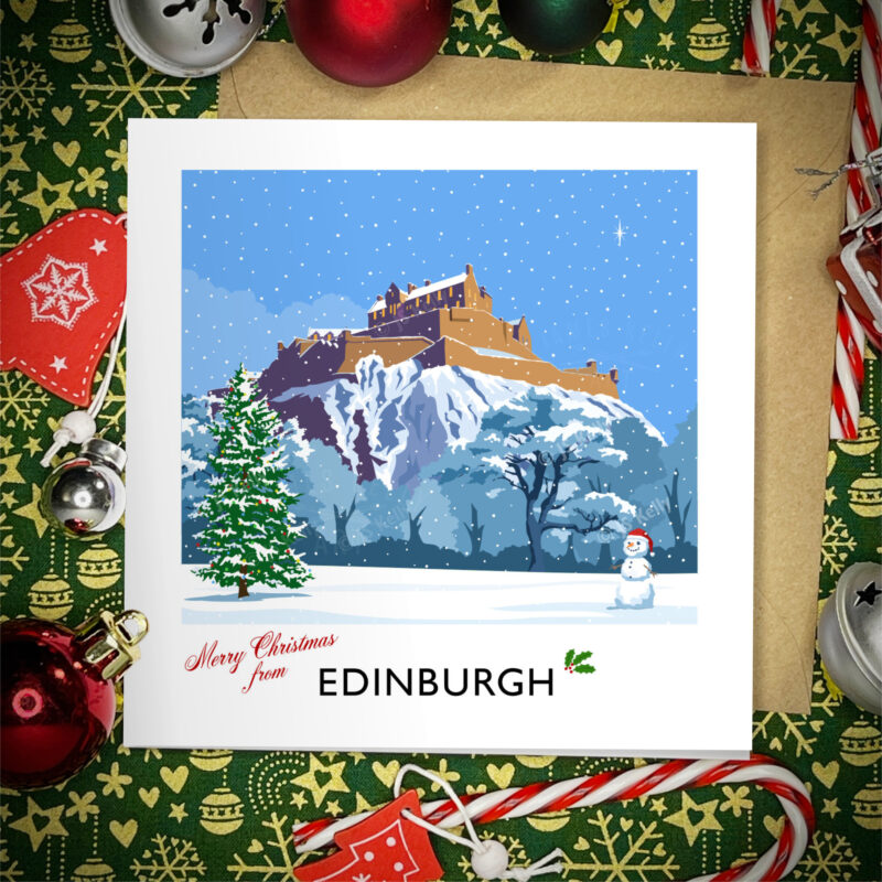 Edinburgh Castle Christmas card