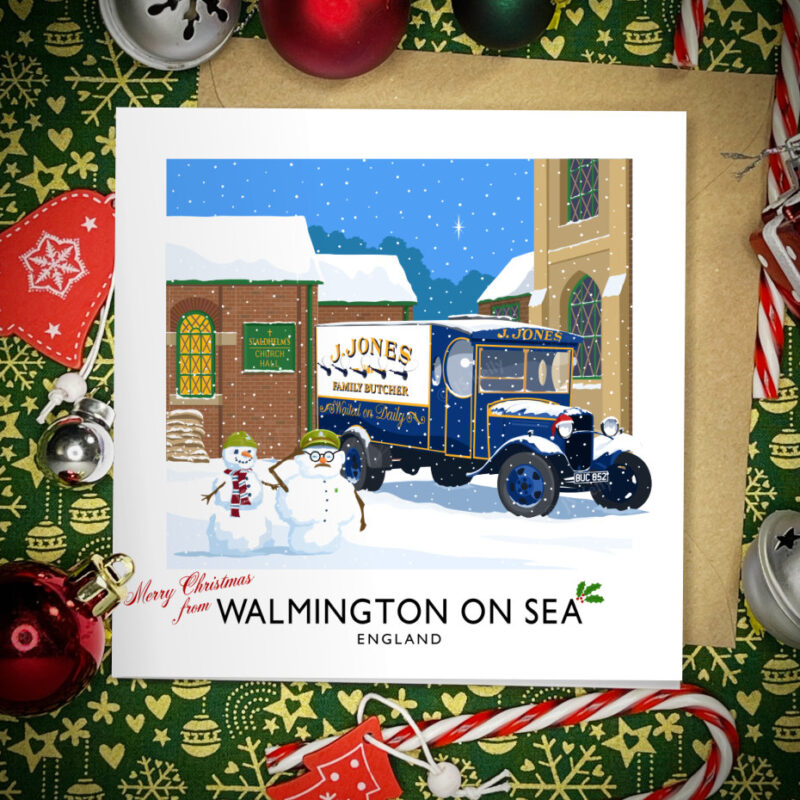 Merry Christmas card from Dad's Army at Walmington On Sea