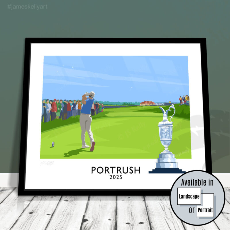 The Open at Royal Portrush travel poster wall art