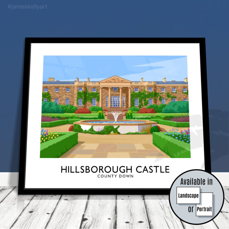 Wall art print of Hillsborough Castle, County Down