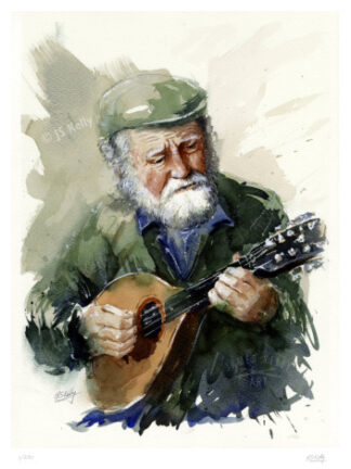 "Mandolin Magic" Art Print from watercolour painting